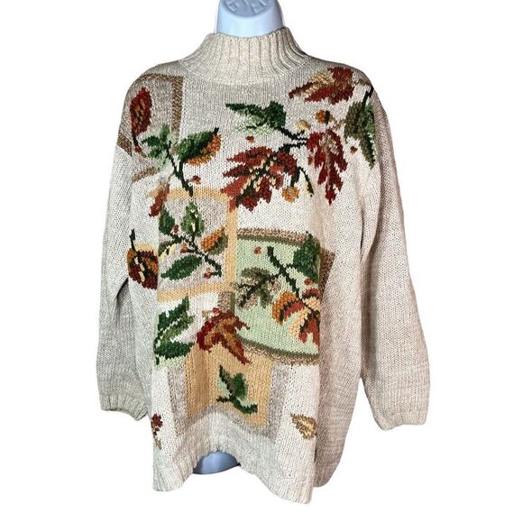 Vintage Chrysantheme Fall Sweater‎ - Picture 1 of 15